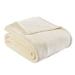 Ultra Soft Plush Solid Ivory King Blanket