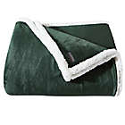 Alternate image 0 for Eddie Bauer&reg; Solid Ultra Soft Plush Fleece Reversible Twin Blanket in Dark Pine