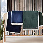 Alternate image 6 for Eddie Bauer&reg; Solid Ultra Soft Plush Fleece Reversible King Blanket in Dusted Indigo