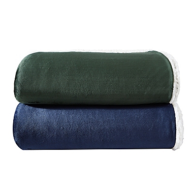 Eddie Bauer&reg; Solid Ultra Soft Plush Fleece Reversible Blanket. View a larger version of this product image.