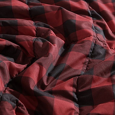 Eddie Bauer&reg; Mountain Plaid Down Alternative Reversible Twin Blanket in Red. View a larger version of this product image.