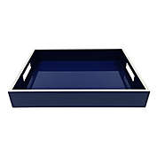 Everhome&trade; Rectangle Tray Lacquer in Blue