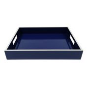 Everhome&trade; Rectangle Tray Lacquer in Blue