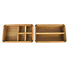 Alternate image 3 for Haven&trade; 2-Piece Stackable Acacia Cosmetic Organizer