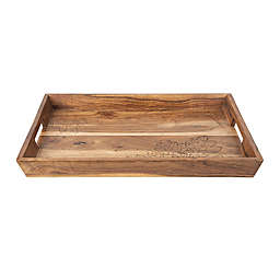 Bee & Willow™ 13.5-Inch Leaf Rectangular Wood Serving Tray in Natural