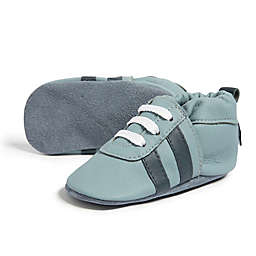 Shooshoos® Size 0-6M Genuine Leather Baby Sneaker in Blue