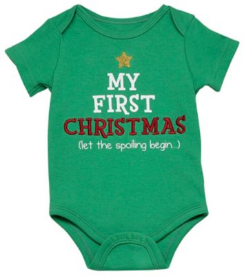 Baby Starters&reg; &quot;My First Christmas&quot; Short Sleeve Bodysuit in Green