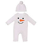 Alternate image 0 for Baby Starters&reg; Size 3M Snowman Long Sleeve Coverall and Hat Set in White