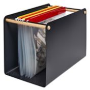 Squared Away&trade; Wood and Metal Hanging File Organizer in Phantom