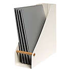 Alternate image 0 for Squared Away&trade; Wood and Metal Magazine File Organizer in Coconut Milk