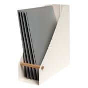 Squared Away&trade; Wood and Metal Magazine File Organizer