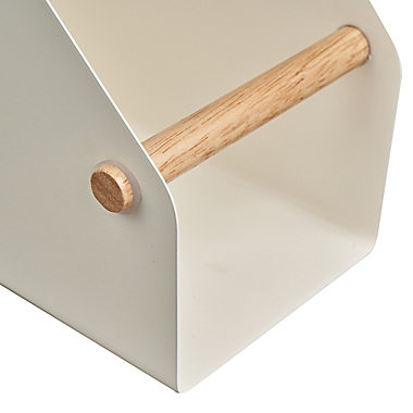 Squared Away&trade; Wood and Metal Magazine File Organizer in Coconut Milk. View a larger version of this product image.
