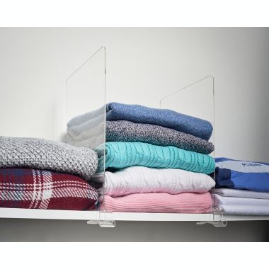 Simply Essential&trade; Clear Shelf Dividers (Set of 2). View a larger version of this product image.