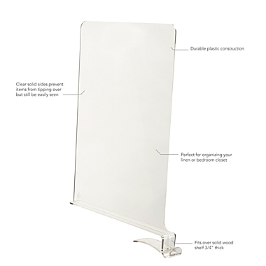 Simply Essential&trade; Clear Shelf Dividers (Set of 2). View a larger version of this product image.