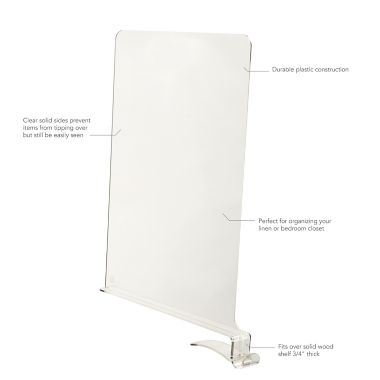 Simply Essential&trade; Clear Shelf Dividers (Set of 2). View a larger version of this product image.
