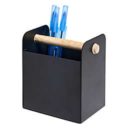 Squared Away™ Wood and Metal Pencil Cup in Phantom