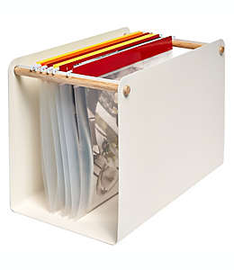 Archivero de madera Squared Away™ para colgar documentos color blanco