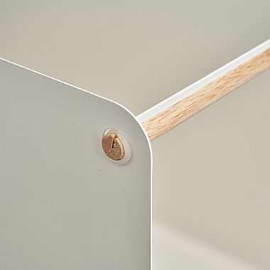 Squared Away&trade; Wood and Metal Hanging File Organizer in Coconut Milk. View a larger version of this product image.
