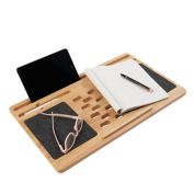 Squared Away&trade; Wood Lap Desk with Felt Mouse Pads