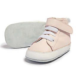 Shooshoos® Size 0-6M Genuine Leather Hightop Sneaker in Pink