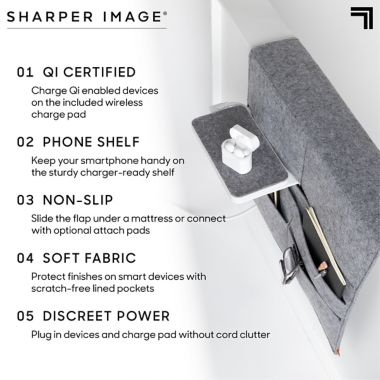 Sharper Image&reg; Wireless Charge Bedside Caddy. View a larger version of this product image.