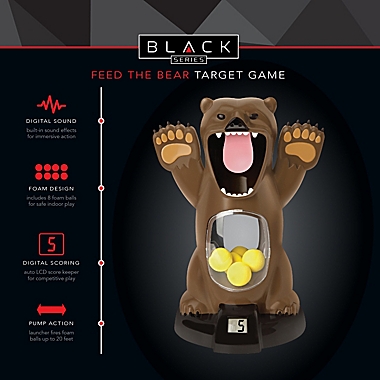 Hungry Bear Target Shooting Game Pump-Shoot Soft Foam Balls w/LCD Point Tracker 