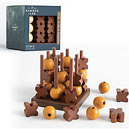 Hammer + Axe™ 3D Stacking Wood Tic-Tac-Toe Game