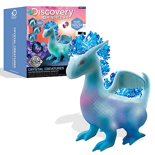Alternate image 1 for Discovery™ # MINDBLOWN Growing Crystal LED Dragon Creature in Blue