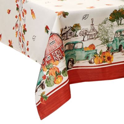 Vermilion Yellow Green Ambesonne Letter M Tablecloth 60 X 90 Rectangular Table Cover for Dining Room Kitchen Decor Fall Season Elements Uppercase M Colored Leaves Acorns Autumn Nature