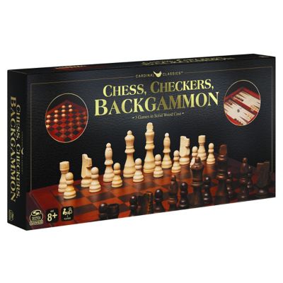 Spin Master&trade; Chess, Checkers and Backgammon 65-Piece Set