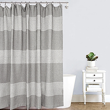Studio 3B&trade; Raidon Waffle 72-Inch x 72-Inch Shower Curtain in Black/White. View a larger version of this product image.