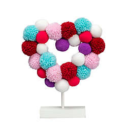 H for Happy™ 10.5-Inch Pom Pom Heart Tabletop Sign