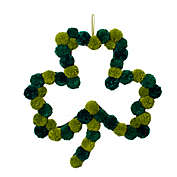 H for Happy&trade; Shamrock St. Patrick&#39;s Day Pom Pom Wreath in Green