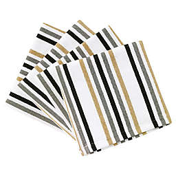 T-fal&reg; 4-Pack Stripe Cotton Terry Dish Cloths in Neutral