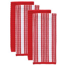 Red and black kitchen towels