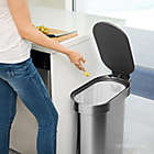 Alternate image 2 for simplehuman&reg; Slim 45-Liter Step-On Trash Can with Liner Rim