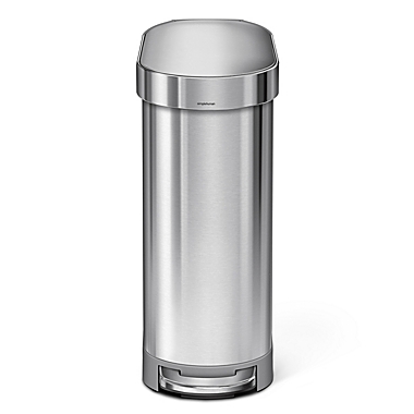 simplehuman&reg; Slim 45-Liter Step-On Trash Can with Liner Rim. View a larger version of this product image.