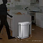 Alternate image 1 for simplehuman&reg; Slim 45-Liter Step-On Trash Can with Liner Rim