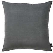 HomeRoots Twill Square Throw Pillow Covers in Grey (Set of 2)