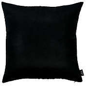 HomeRoots Twill Square Throw Pillow Covers in Black (Set of 2)