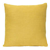 HomeRoots Tweed Textured Square Throw Pillow in Mustard