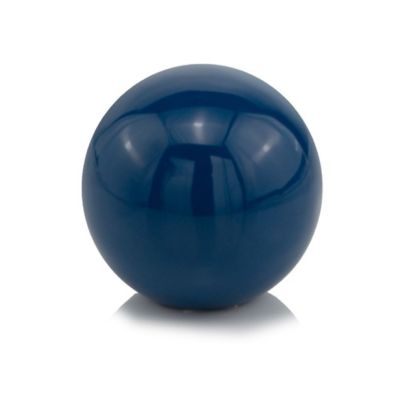 HomeRoots Classic Aluminum Sphere in Blue
