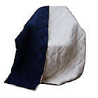 Alternate image 3 for HomeRoots Quilted Throw Blanket in Navy/Blue