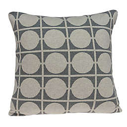 HomeRoots Geometric Pillow Cover in Tan