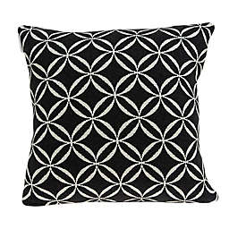 HomeRoots Geometric Pillow Cover in Black