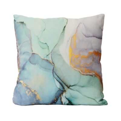 18x18 Multicolor Pretty Watercolors Designs Pretty Pastels Watercolor Stripes Cool Modern Shades Throw Pillow 