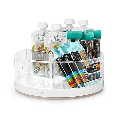 Youcopia&reg; Crazy Susan&reg; Organizer Turntable with Bins in White. View a larger version of this product image.