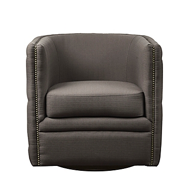 Madison Park&trade; Capstone Swivel Chair in Taupe/Black. View a larger version of this product image.