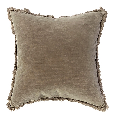 Bee &amp; Willow&trade; Washed Velvet 20-Inch Square Throw Pillow in Walnut. View a larger version of this product image.