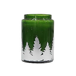 Bee & Willow™ Champagne Cheers Christmas Trees Gilded Glass Jar Candle in Green